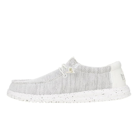 Men's Hey Dude Wally Stretch Sox Wide Storm White 41898-1UO