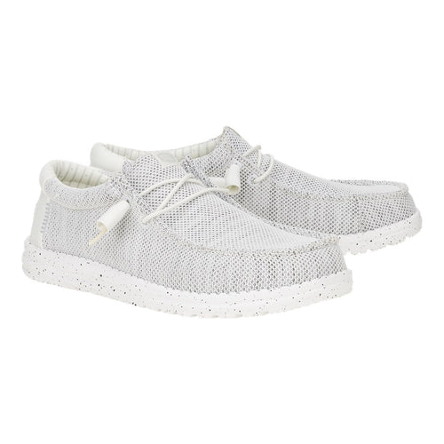 Men's Hey Dude Wally Stretch Sox Wide Storm White 41898-1UO