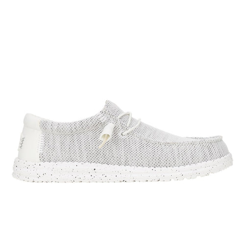 Men's Hey Dude Wally Stretch Sox Wide Storm White 41898-1UO