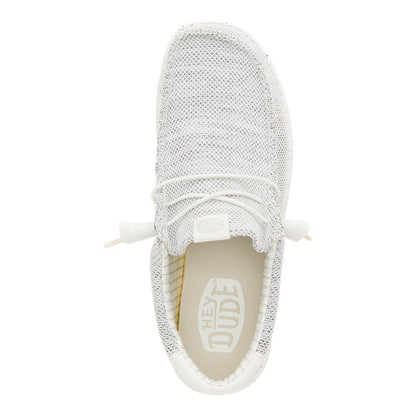 Men's Hey Dude Wally Stretch Sox Wide Storm White 41898-1UO