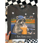 Women's Charcoal Gray Short Sleeve "Baseball I Live Here Now" T-shirt 