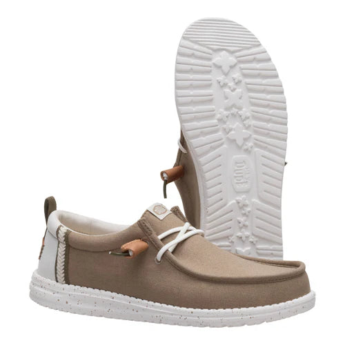 Men's Hey Dude Wally Craft Linen Timber/ Silver Birch 43086-2KR