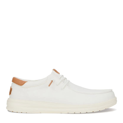 Men's Hey Dude Paul Canvas White Slip On Shoes 43151-100