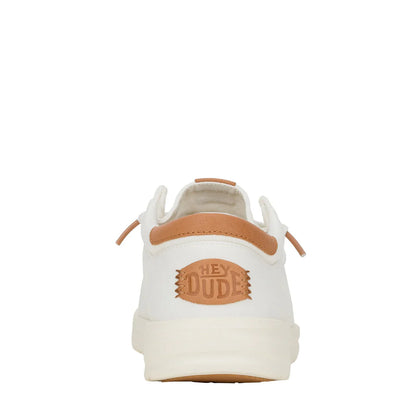 Men's Hey Dude Paul Canvas White Slip On Shoes 43151-100