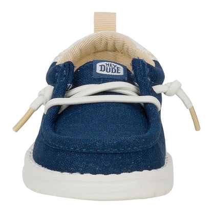 Boy's Hey Dude Wally Chambray Sargasso Blue and White 43269-4UA