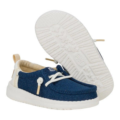 Boy's Hey Dude Wally Chambray Sargasso Blue and White 43269-4UA