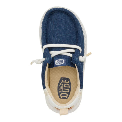 Boy's Hey Dude Wally Chambray Sargasso Blue and White 43269-4UA
