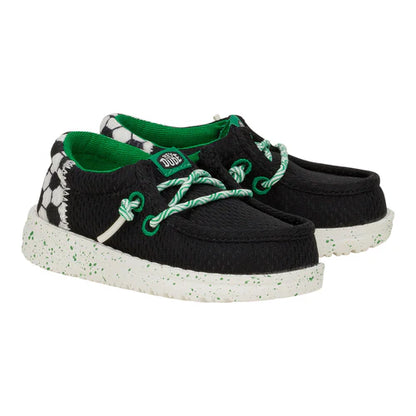 Boy's Hey Dudes Wally Funk Toddler Sports Black 43752-001