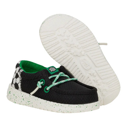 Boy's Hey Dudes Wally Funk Toddler Sports Black 43752-001
