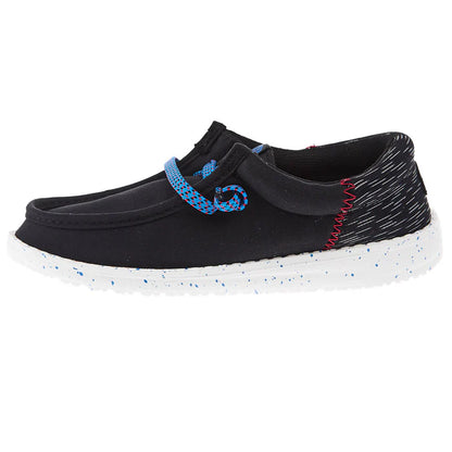 Boy's Hey Dude Wally Funk Hersey Jacquard Black Multi Casual Shoes 44184-0C4