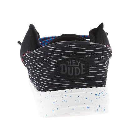 Boy's Hey Dude Wally Funk Hersey Jacquard Black Multi Casual Shoes 44184-0C4