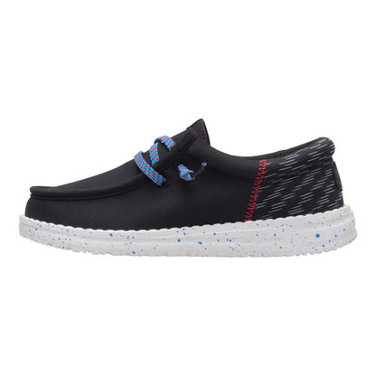 Boy's Hey Dude Wally Funk Jersey Black Jacquard Black Multi 44184-1PO