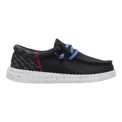 Boy's Hey Dude Wally Funk Jersey Black Jacquard Black Multi 44184-1PO