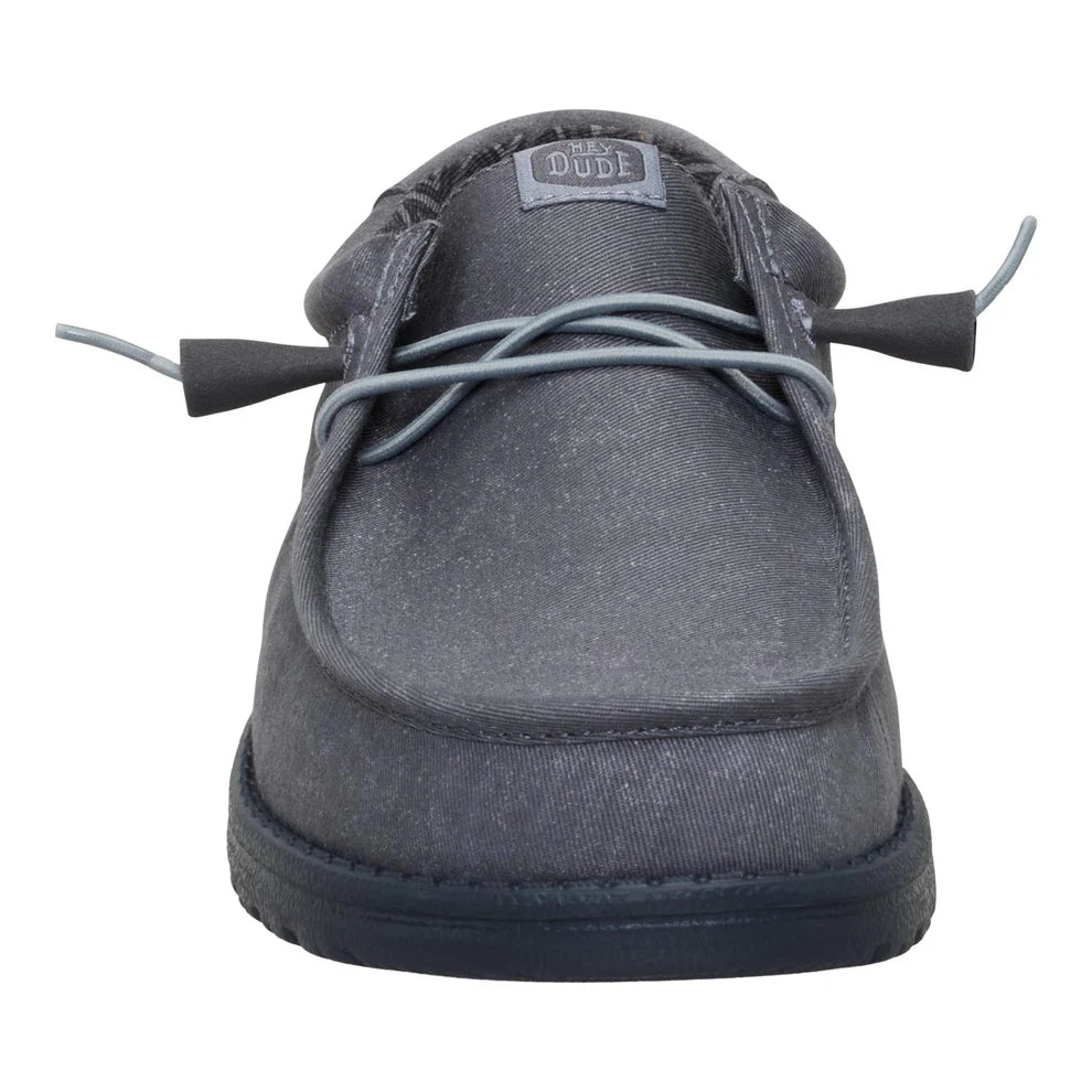 Men's Hey Dude Wally Stretch Canvas Blok Granite Grey 44353-1VT