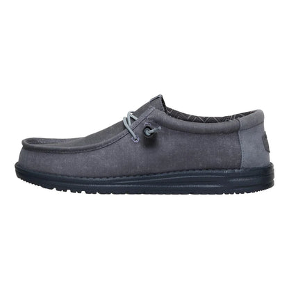Men's Hey Dude Wally Stretch Canvas Blok Granite Grey 44353-1VT
