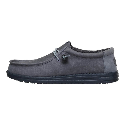 Men's Hey Dude Wally Stretch Canvas Blok Granite Grey 44353-1VT