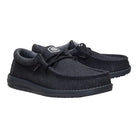 Men's Hey Dude Black Wally Stretch Jersey Casual Shoes 45433-060