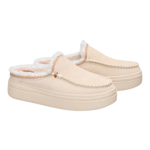 Women's Hey Dude Austin Lift Cozy Stitch Egret Slip On Shoes 45471-0LA