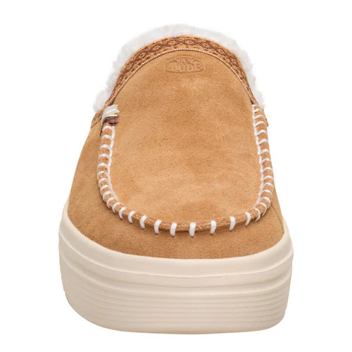 Women's Hey Dude Austin Lift Cozy Stitch Tan Slip On Shoes 45471-265
