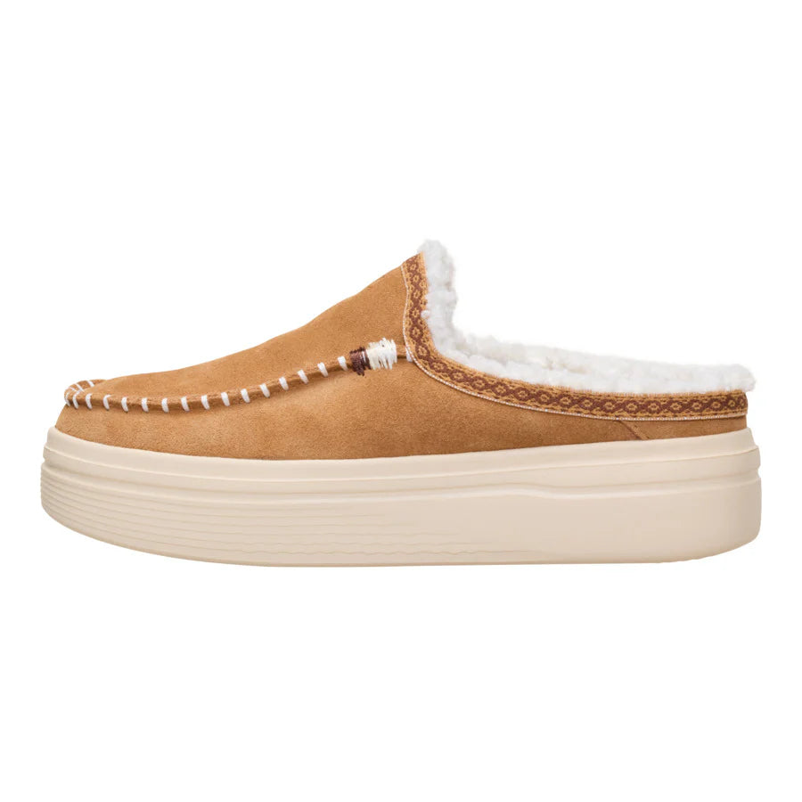 Women's Hey Dude Austin Lift Cozy Stitch Tan Slip On Shoes 45471-265