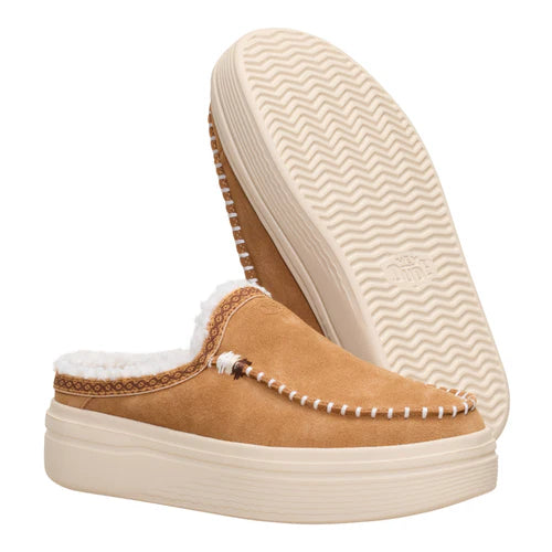 Women's Hey Dude Austin Lift Cozy Stitch Tan Slip On Shoes 45471-265