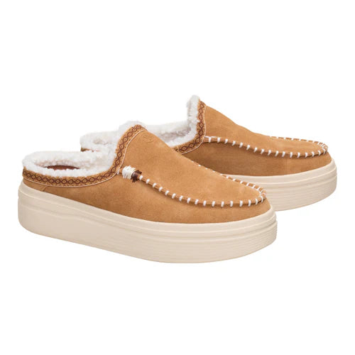 Women's Hey Dude Austin Lift Cozy Stitch Tan Slip On Shoes 45471-265