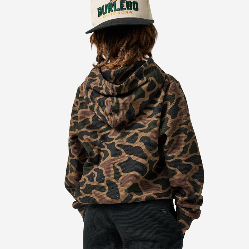 Burlebo Boy's Bendita Camo Thermal Hoodie Y-TH-BITAC