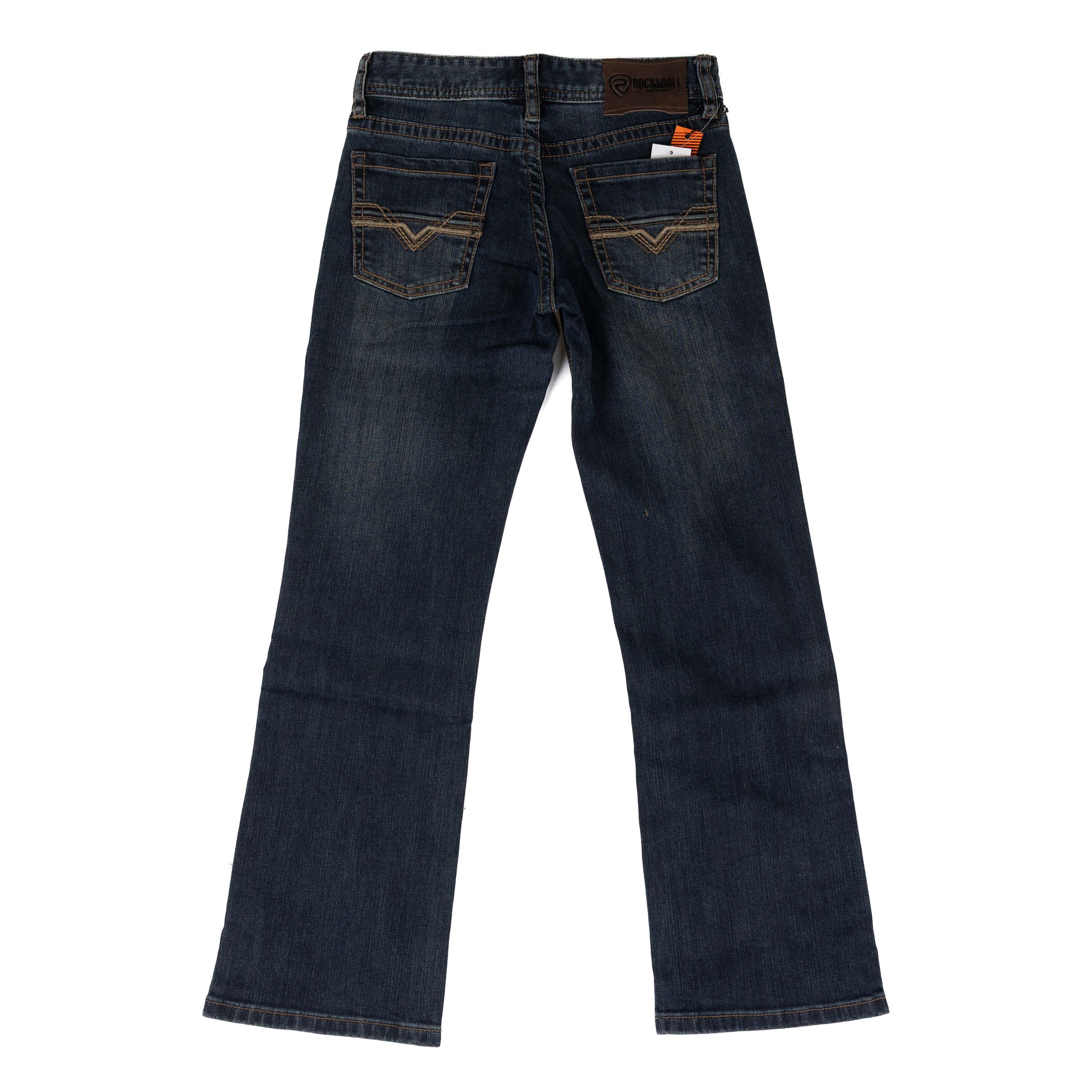 Rock and Roll Denim Boy's Regular Fit Dark Wash Bootcut Jeans BB0BD09798