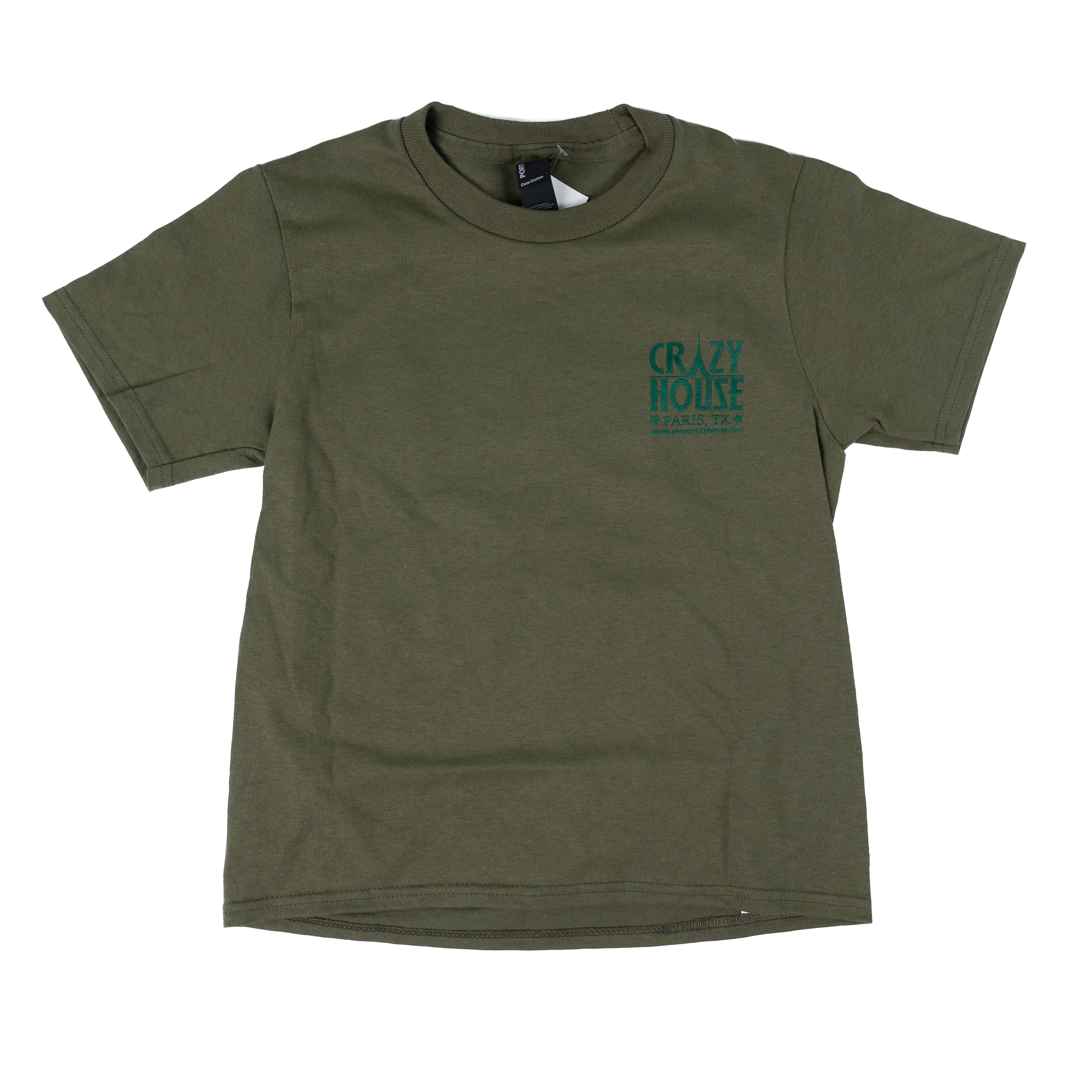 Youth Crazy House Short Sleeve with Fish Printed On Back 