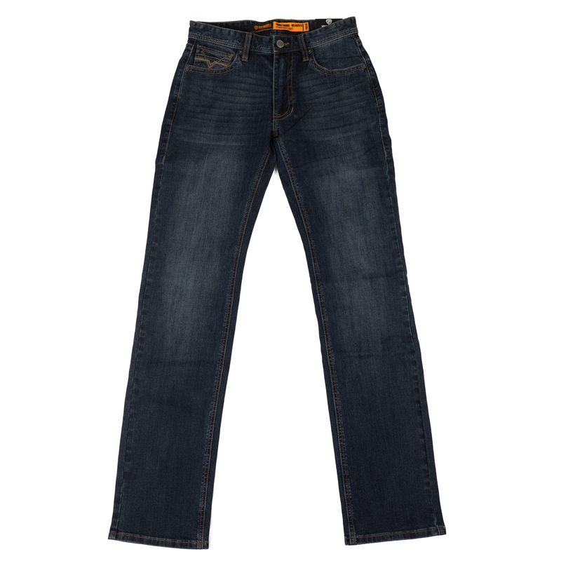 Rock and Roll Denim Men's Dark Wash Relaxed Fit Stackable Bootcut Jeans BMTBD09798