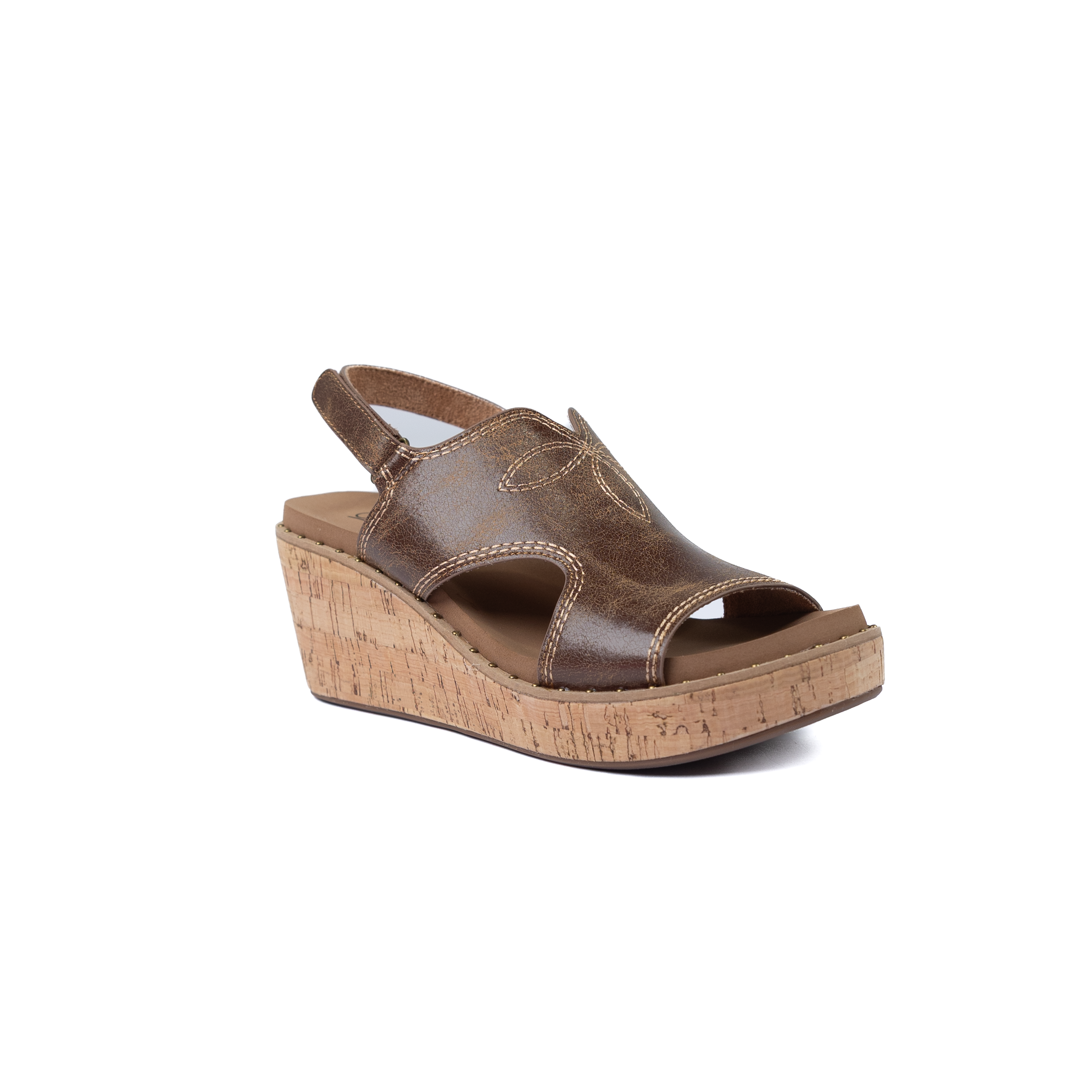 Women's Corky's Cognac Darlin Open Toe Wedge 41-0715-COGN