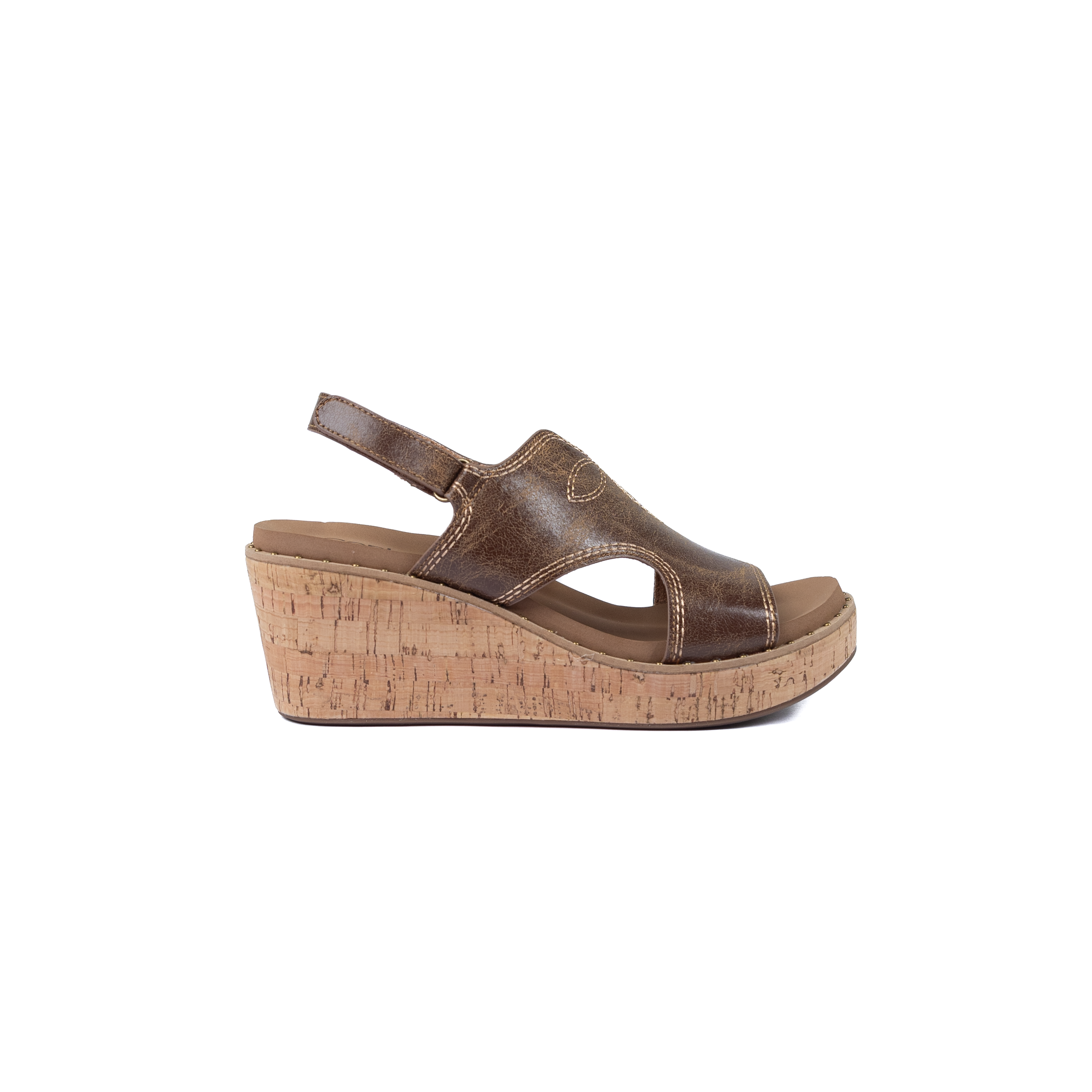 Women's Corky's Cognac Darlin Open Toe Wedge 41-0715-COGN