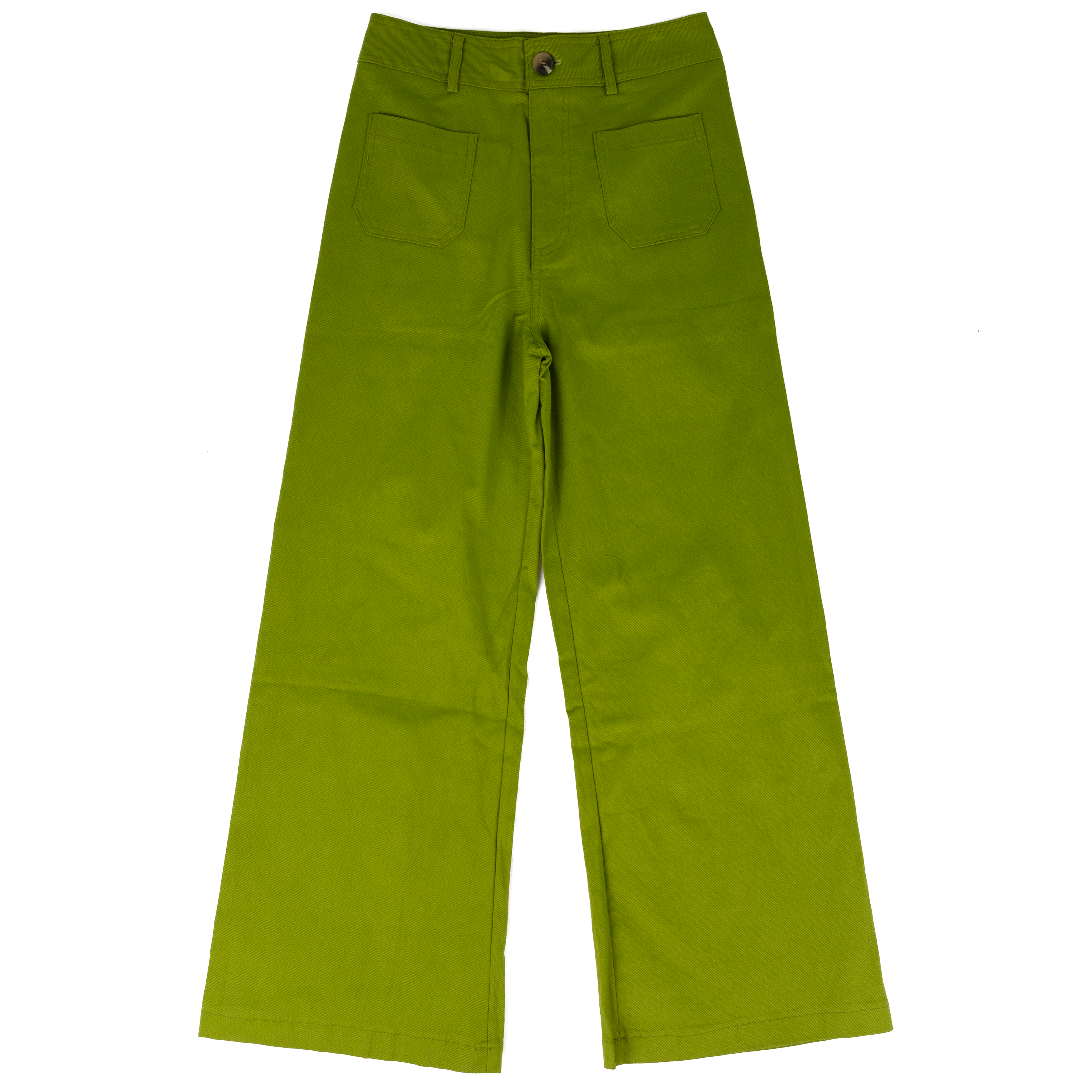 Glam Women's Wide Leg Green Pants P9264