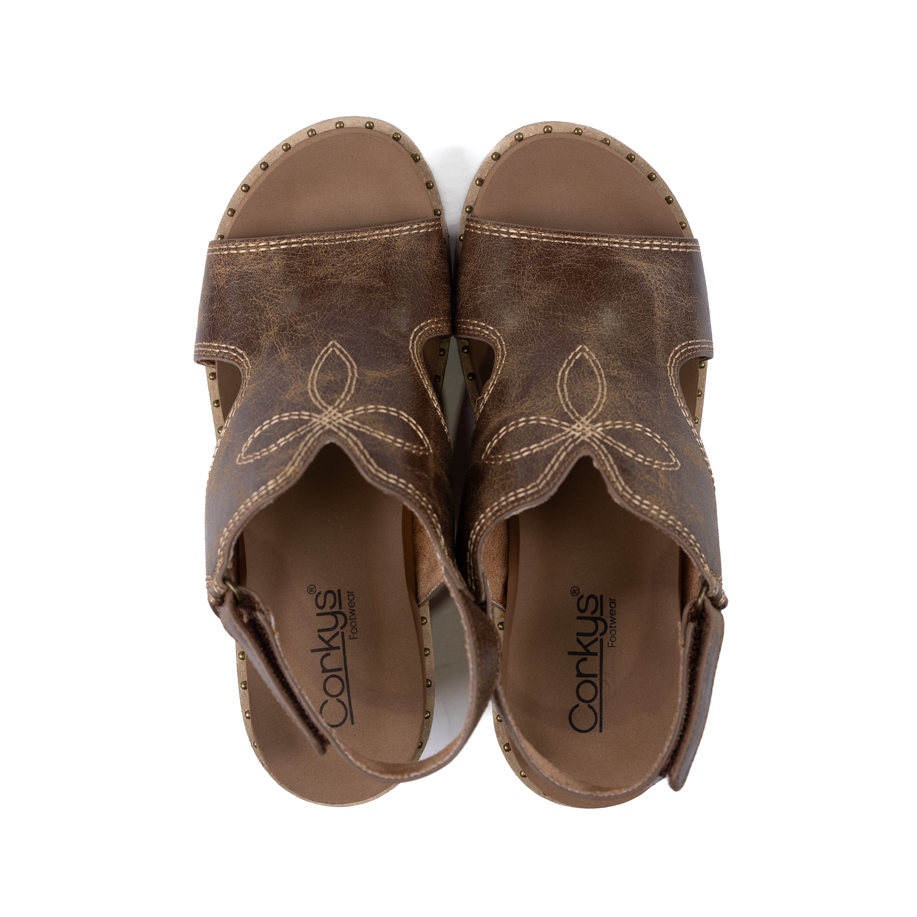 Women's Corky's Cognac Darlin Open Toe Wedge 41-0715-COGN