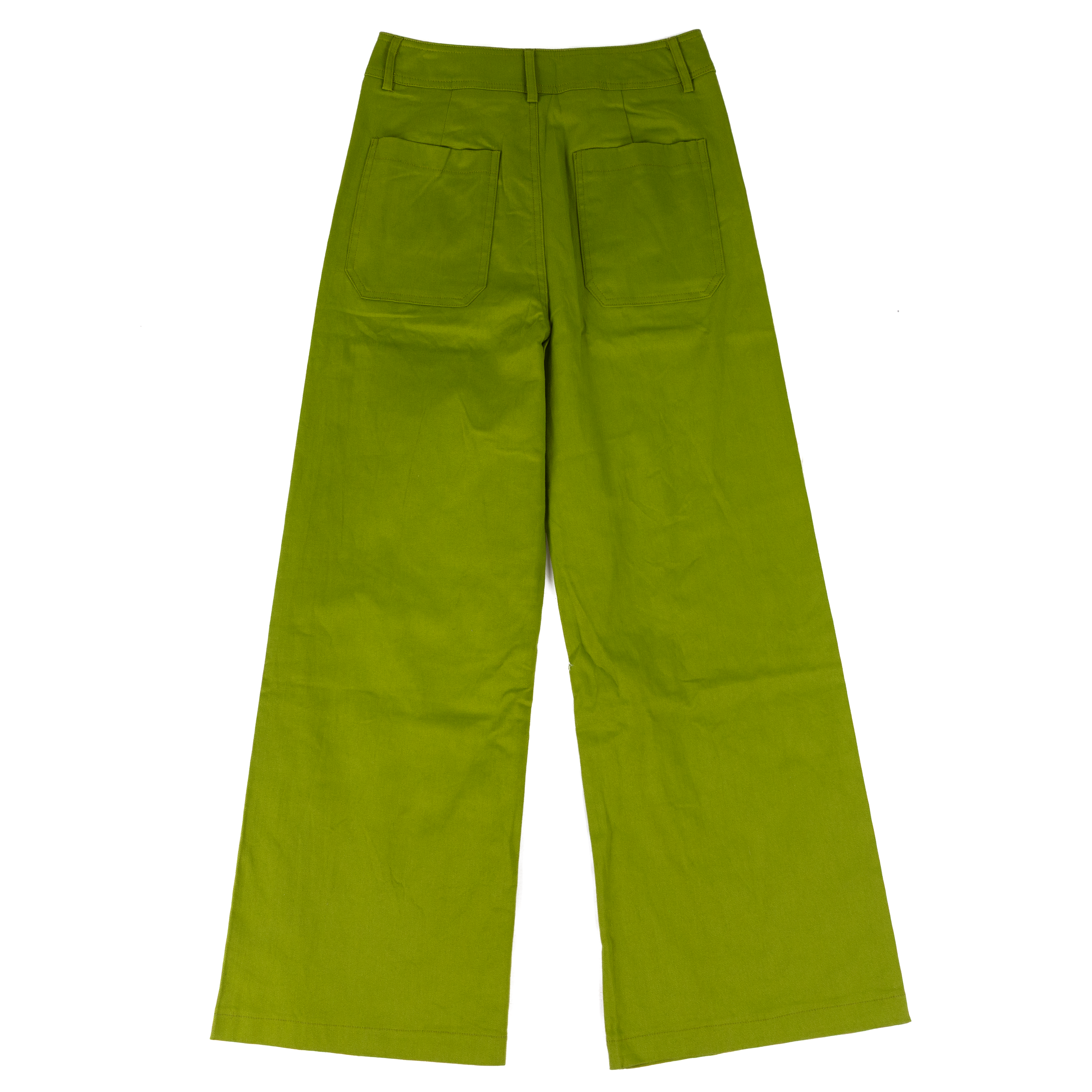 Glam Women's Wide Leg Green Pants P9264