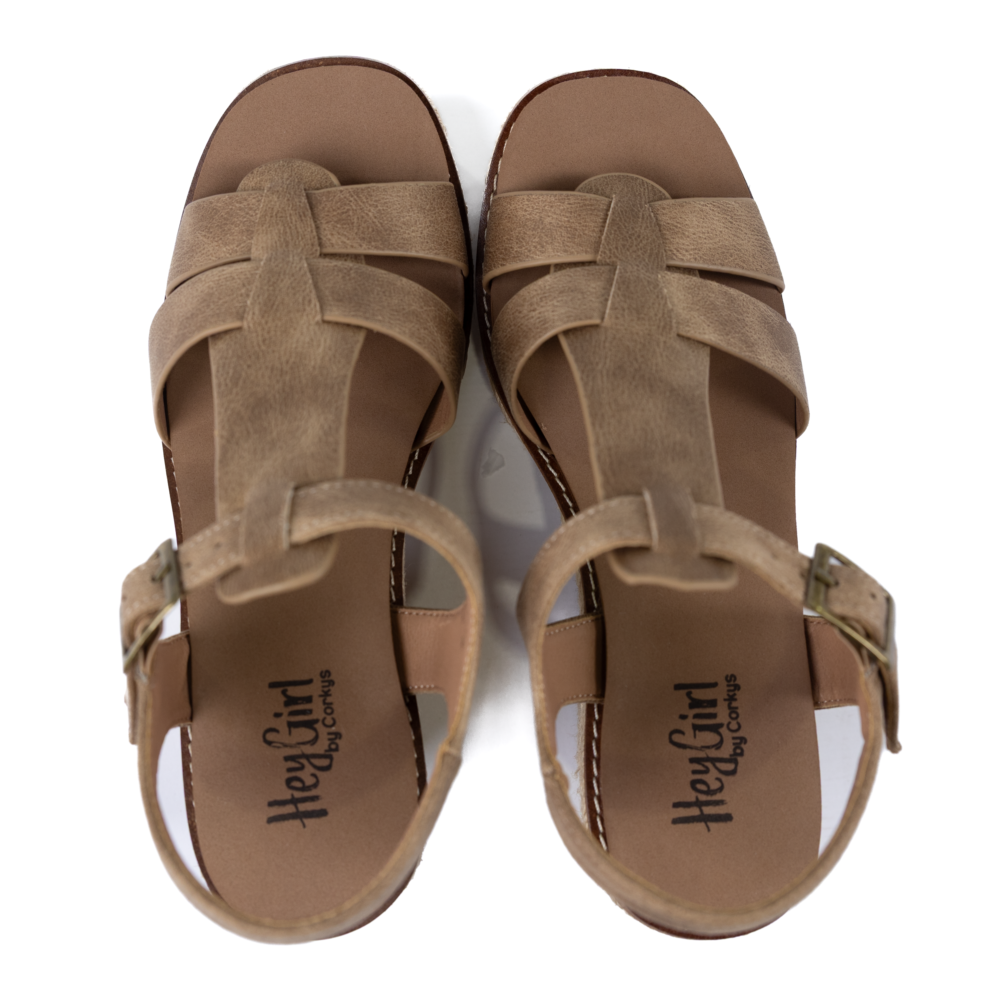 Women's Corky's Taupe "Something's Fishy" Wedge Shoes 41-0647-TAUP