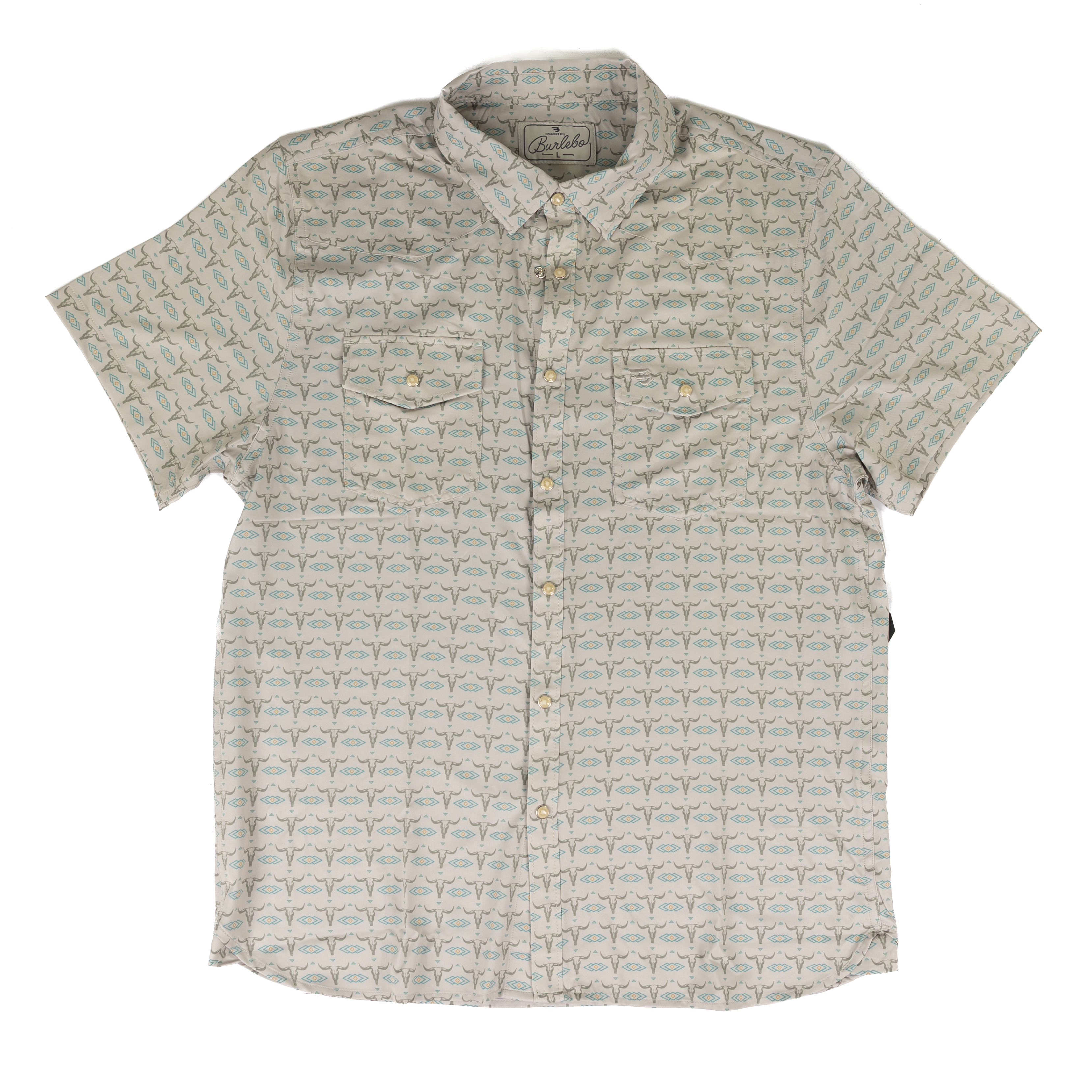 Men's Burlebo Skull Rancher Performance Western Shirt PWS-SKLR