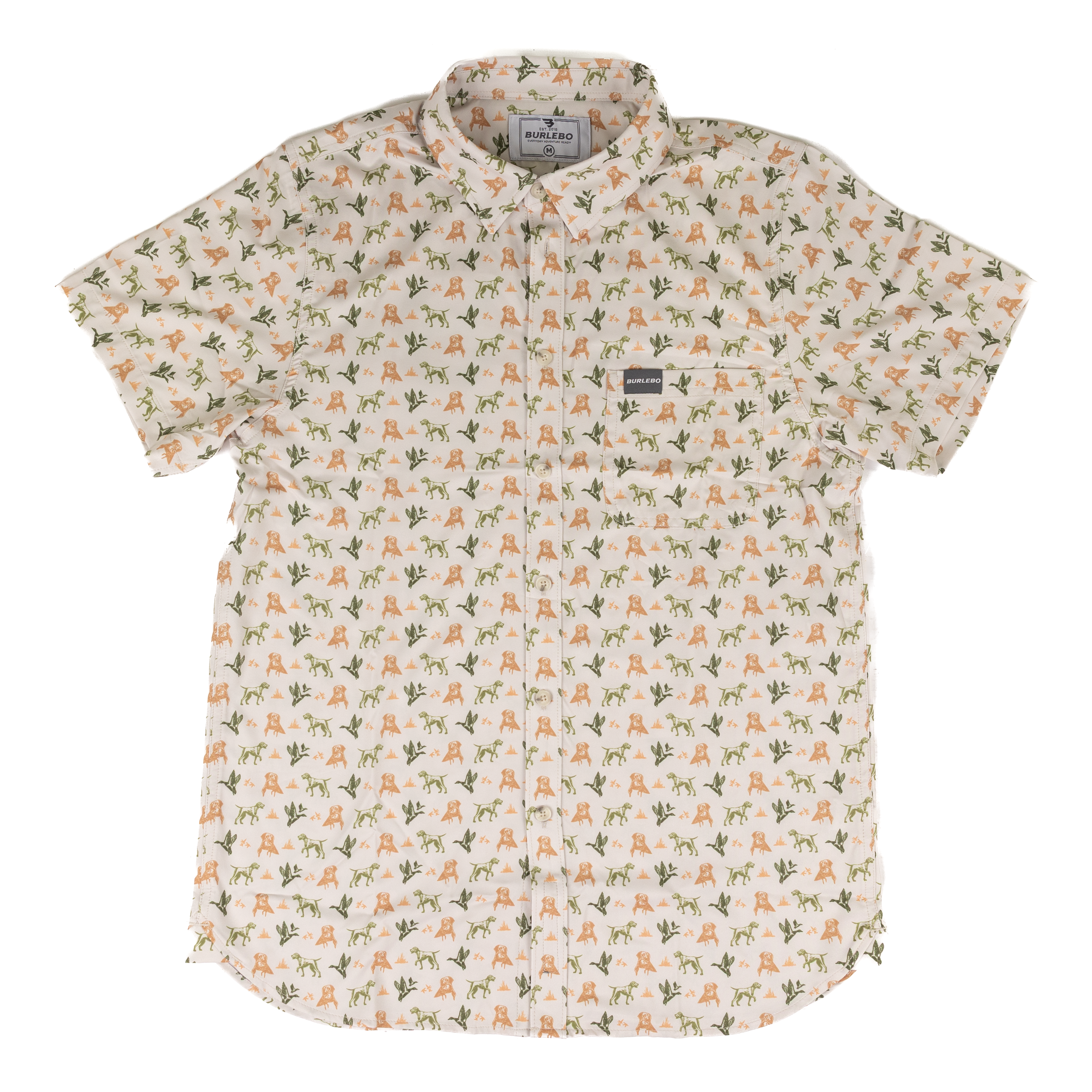 Men's Burlebo Mallard Duck Dog Performance Button Up PBU-MDD