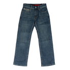 Men's Rock and Roll Dark Wash Double Barrel Straight Jeans BM0SD09114