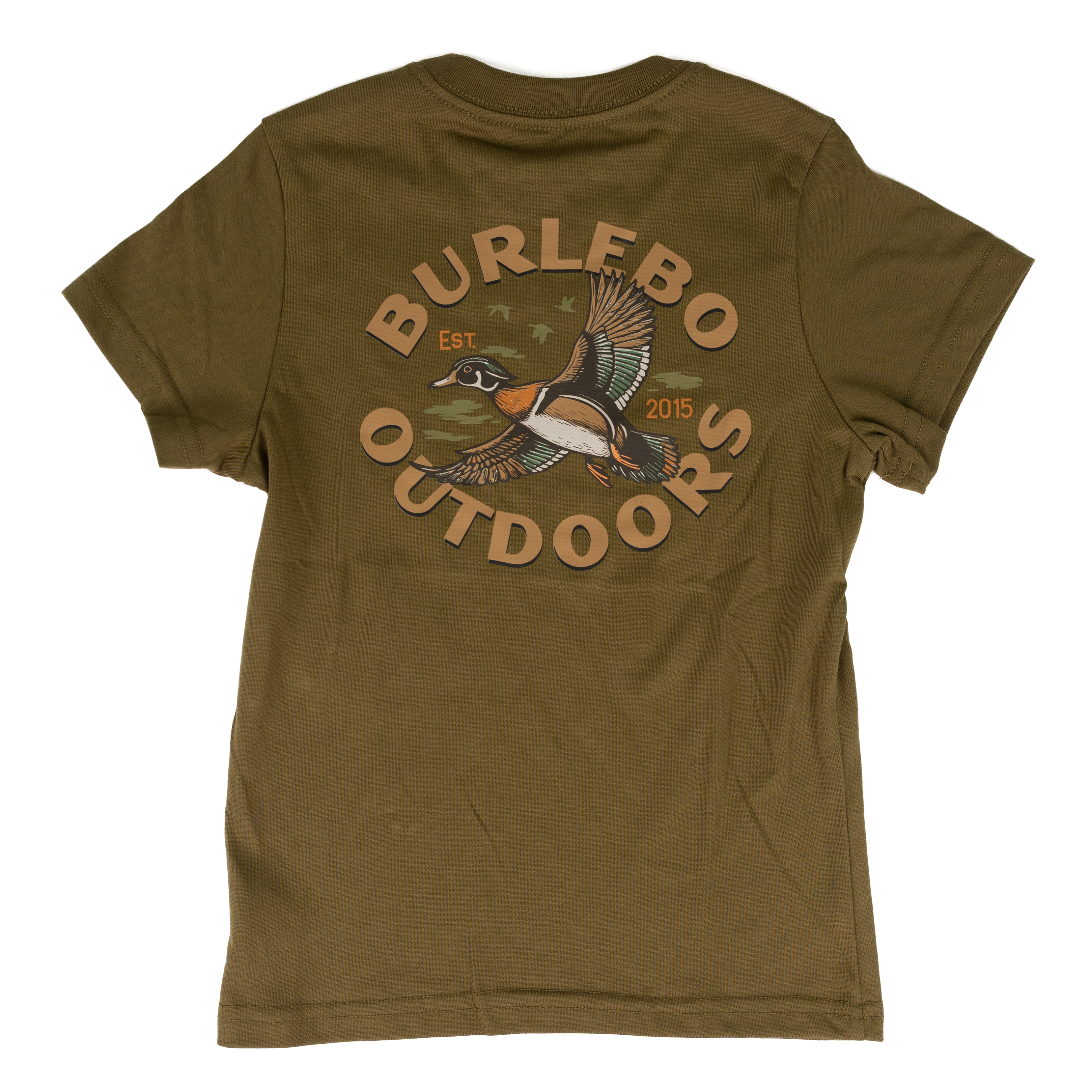 Burlebo Boy's Hunter Green Wood Duck Short Sleeve Tee Y-SST-WDK-HNTG