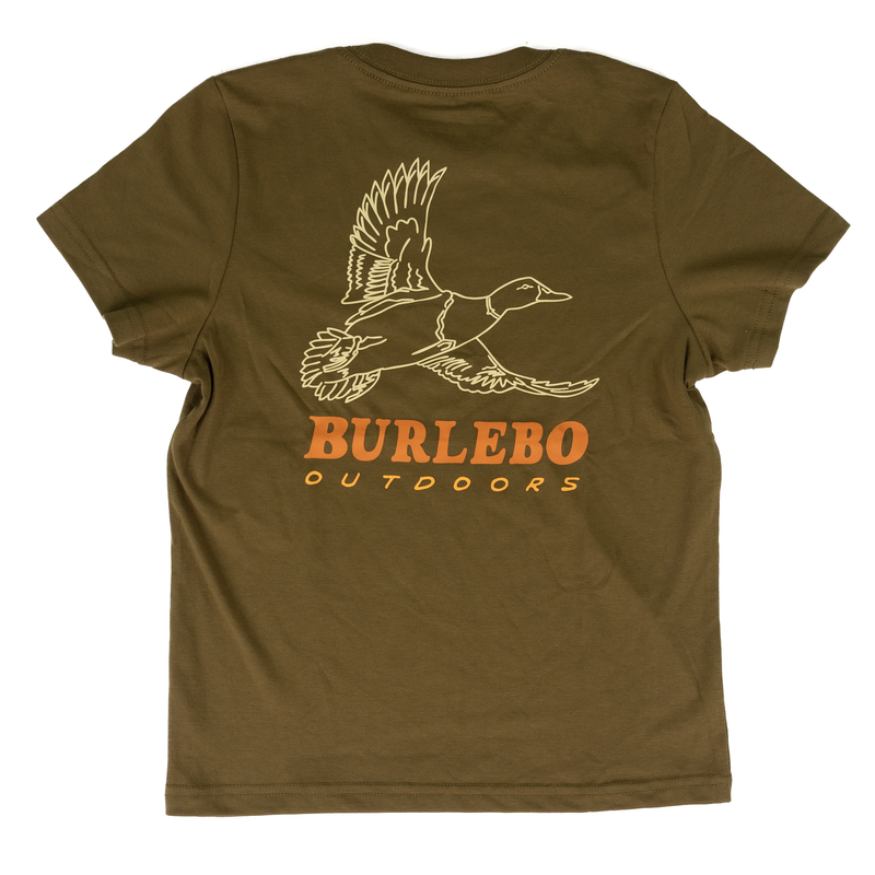 Burlebo Boy's Hunter Green Duck Wild Short Sleeve Tee Y-SST-DKW-HNTG