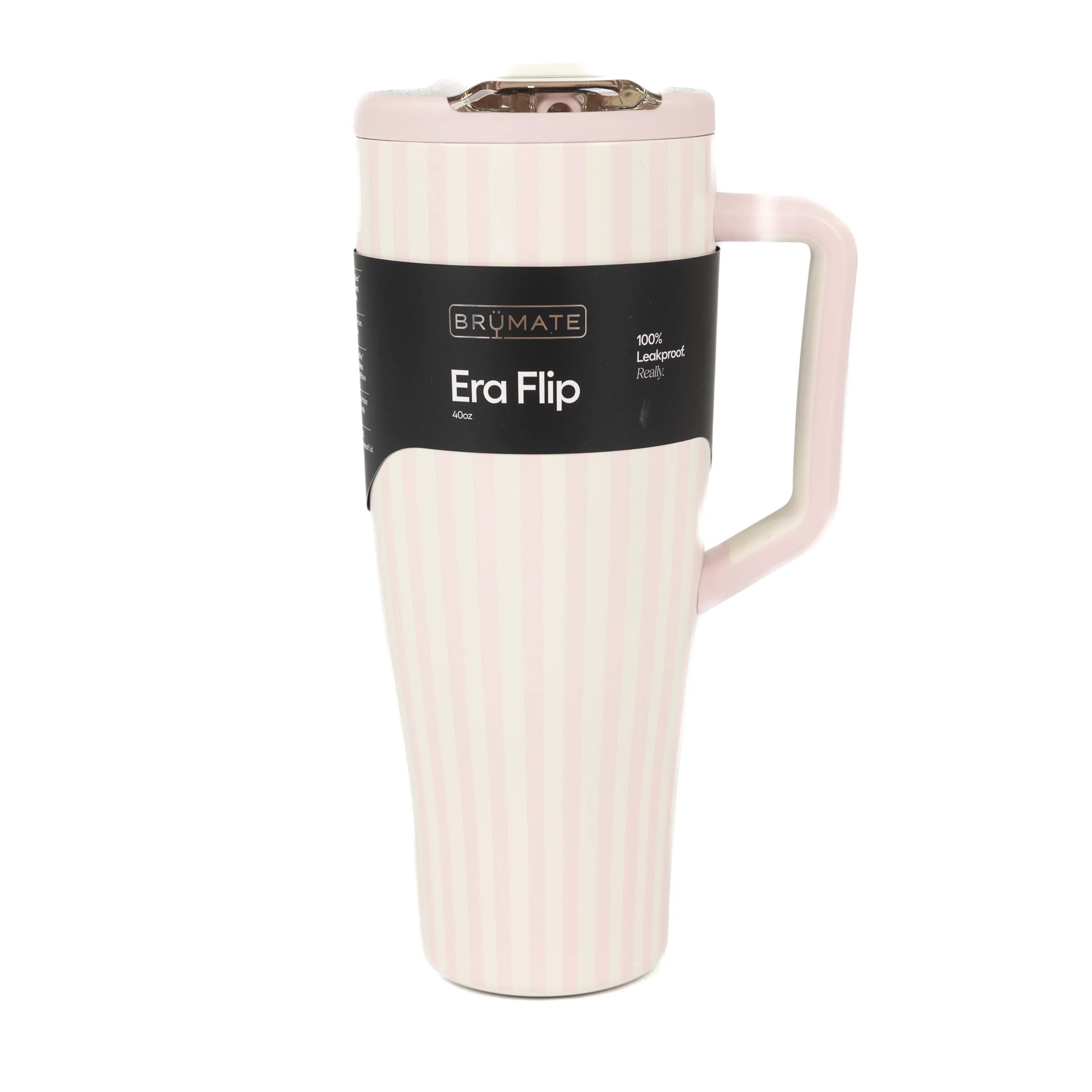 Brumate 40oz Era Flip Strawberries & Cream Striped Leak-Proof Cup
