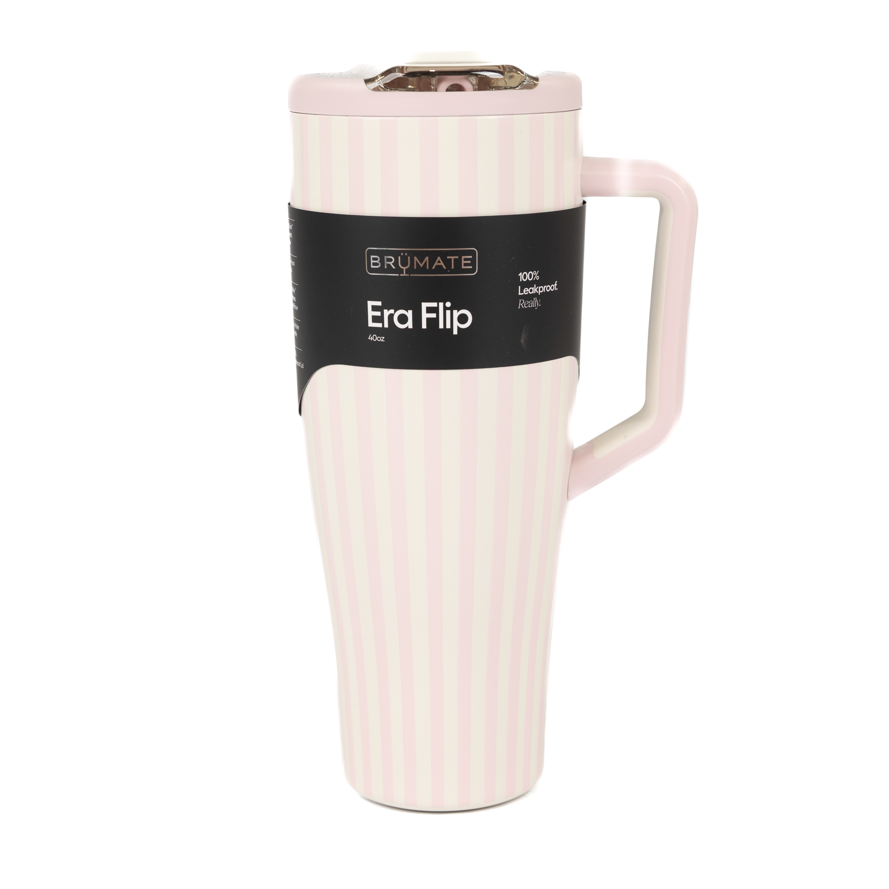 Brumate 40oz Strawberries & Cream Striped Leak-Proof Cup DWEF40SBC