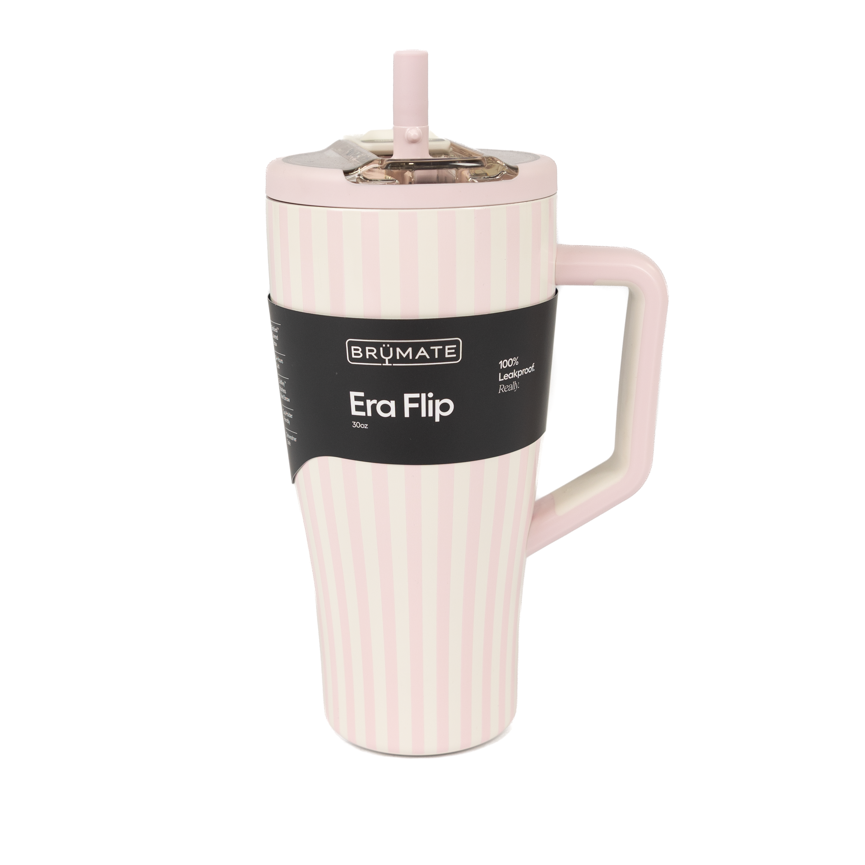 Brumate 30oz Era Flip Strawberries & Cream Striped Leak-Proof Tumbler DWEF30SBC