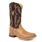 Men's Cowtown Oryx Caiman Belly Print Square Toe Western Boots Q6153