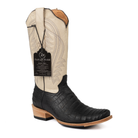 Men's Tanner Mark Black Caiman Print Cutter Toe Boots TM0117