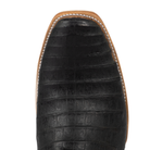 Men's Tanner Mark Black Caiman Print Cutter Toe Boots TM0117