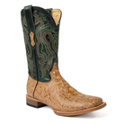 Men's Cowtown Sea Turtle Tan Print Square Toe Boots Q6042