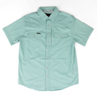 Rock and Roll Men's Short Sleeve Tek Core Light Turquoise Snap Shirt BMN3S11447