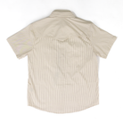 Rock and Roll Men's Short Sleeve Tek Core Tan Striped Snap Shirt BMN3S09907